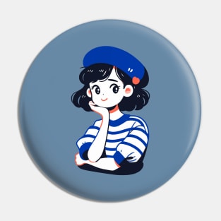 Kawaii girl anime Pin