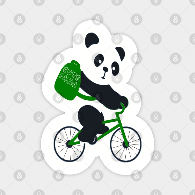 Lindo panda fixie  amigable con los animales Magnet by vintagejoa