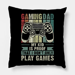 Gaming Dad Father Kid Father'S Day Pillow