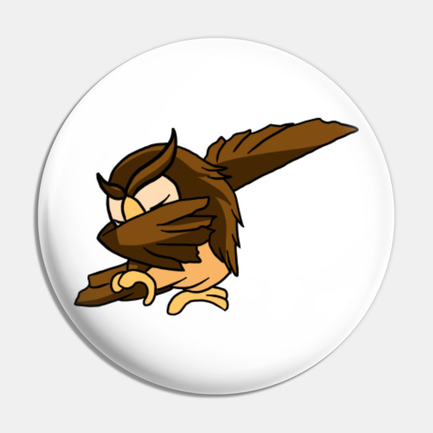 Dabbing Owl Funny Bird Of Prey Nocturnal Pun Bird Dab Pin