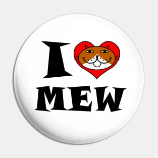 I Heart Cat - Orange Tuxedo Cat Pin