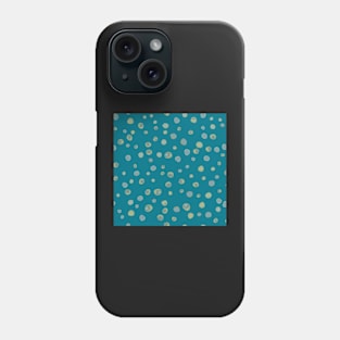 Watercolour Watery Teal Rain Drops Phone Case