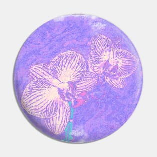 Orchid in a Pressed style Pin
