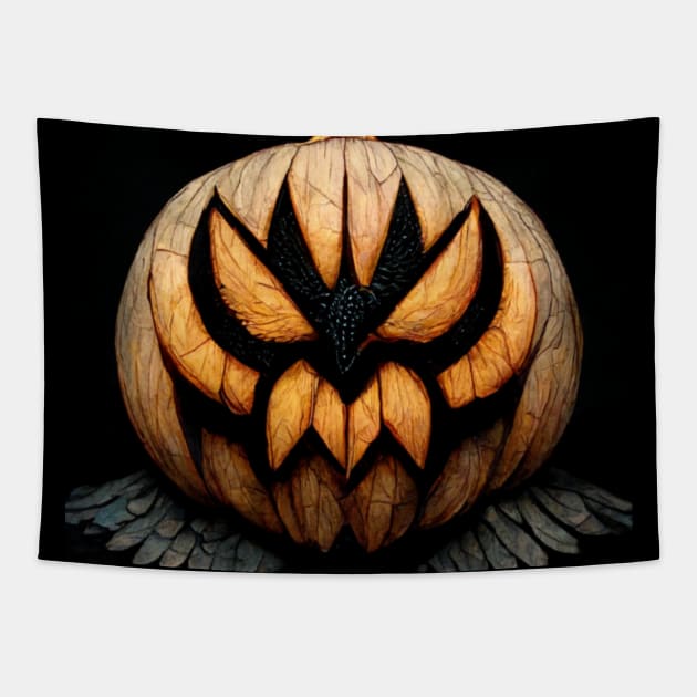 Super Scary Jack O Lantern Tapestry by mw1designsart