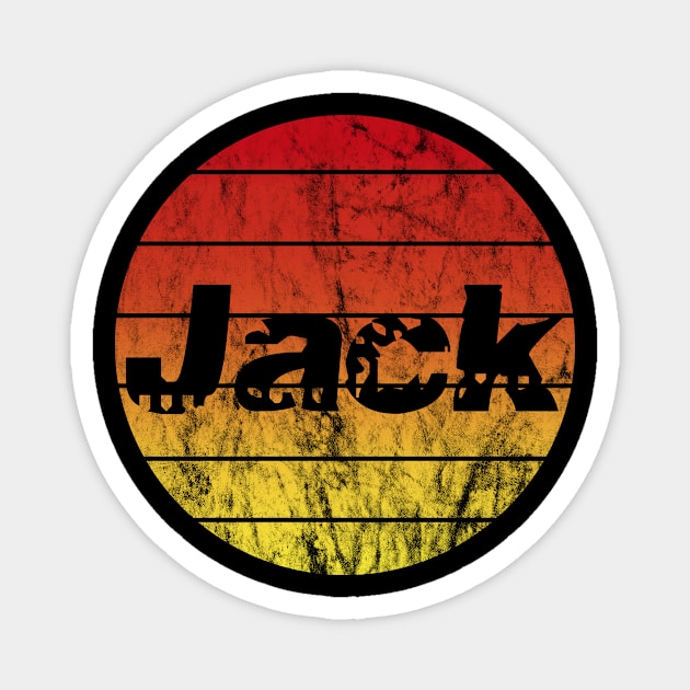 Name Jack in the sunset vintage sun Magnet by BK55