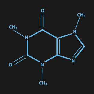 Caffeine Molecule - Minimal Design T-Shirt