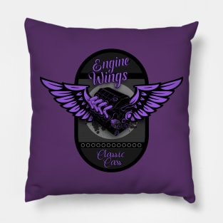 Engine Wings Purple Dream Pillow