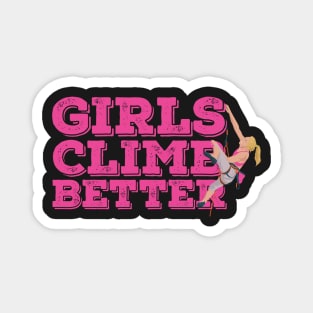 ROCK CLIMBING / HIKING: Girls Climb Better Magnet