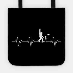 UFO Alien Heartbeat Dad Bigfoot Funny Tote