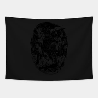 Pandemonium ! Black  N White Shirt Tapestry