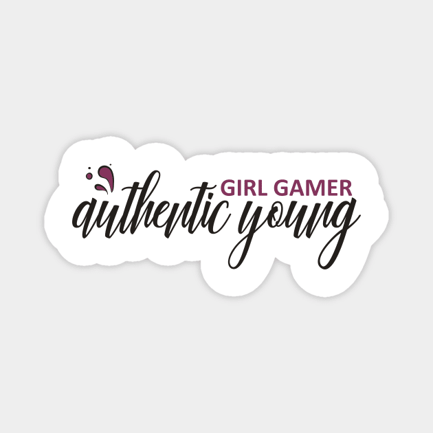 Authentic Young Girl Gamer Magnet by Authentic Young