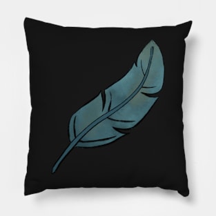 Blue Feather Pillow