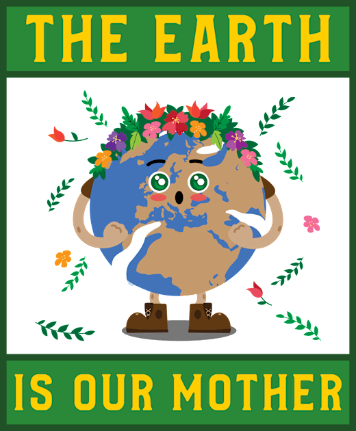 The Earth is our Mother Kids T-Shirt by Lemon Squeezy design 