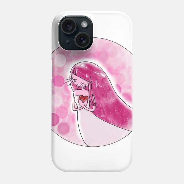 Lovely dreaming girl Phone Case by piumeli