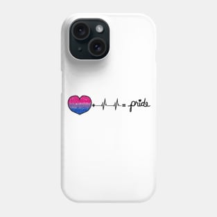 Bi-Sexual Pride Flag Heart + Heartbeat = Pride Design Phone Case