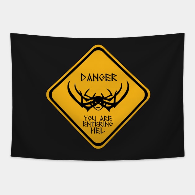 Danger You Are Entering Hel Tapestry by prometheus31