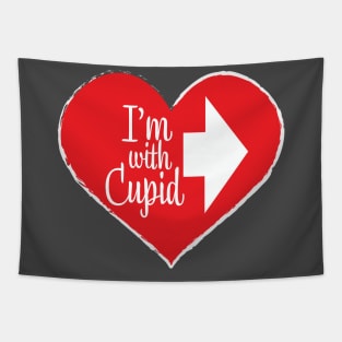 I'm With Cupid Tapestry