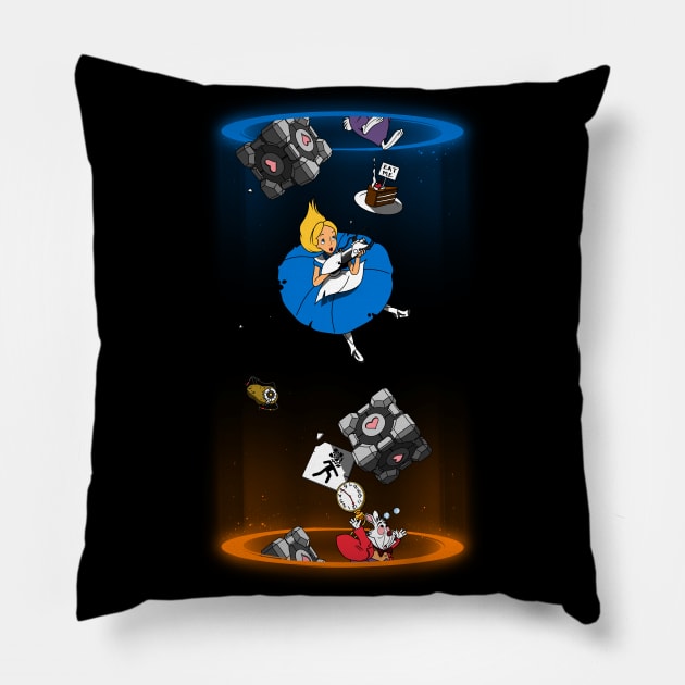 Alice Through the Portal Pillow by drsimonbutler