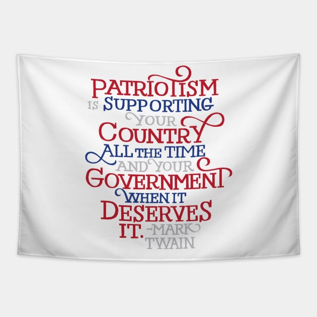 Patriotism by Mark Twain - Patriotic - Tapestry  TeePublic