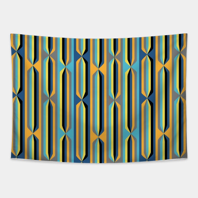 Modern Geometric Abstract Art Tapestry by Designoholic