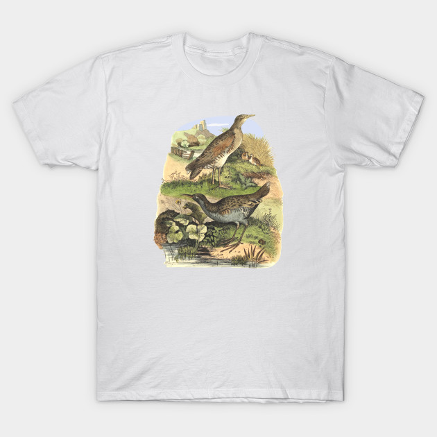 Discover Birds on the landscape background - Wild Birds - T-Shirt