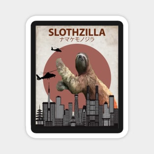 Slothzilla Sloth Giant Monster Parody Magnet