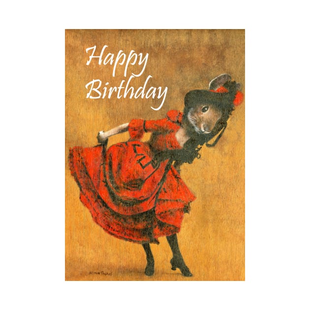 Birthday Vintage Dancing Bunny by mictomart