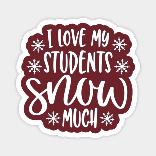 I Love my Students Snow Much Magnet