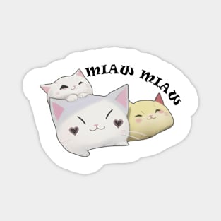 Cat Miaw: Playful and Cute Cat Design Magnet