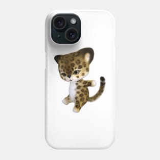 adorable happy cute furry Jaguar Phone Case