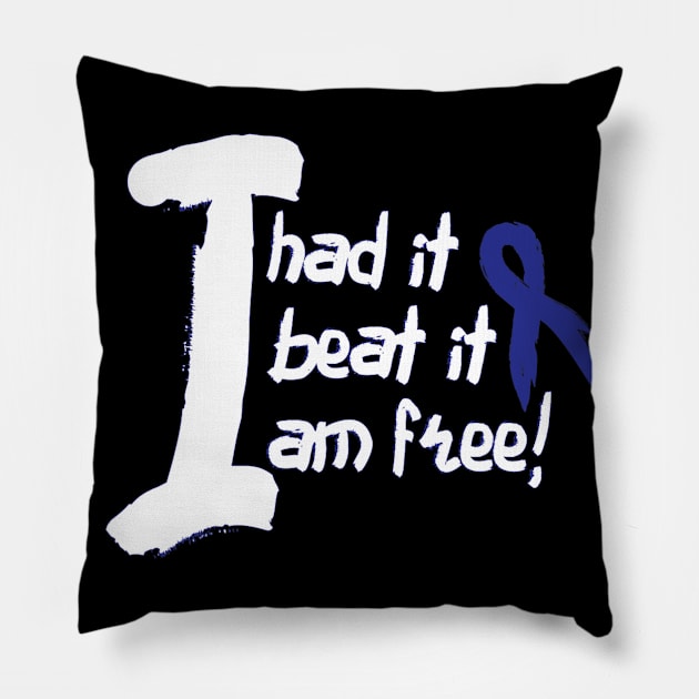 Colon Cancer Awareness Fight Cancer Ribbon Pillow by hony.white