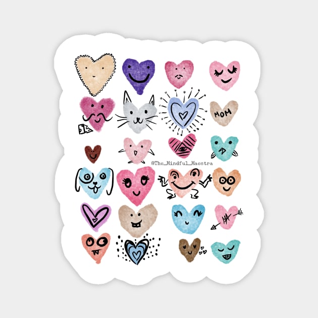 Heart Party Magnet by The Mindful Maestra