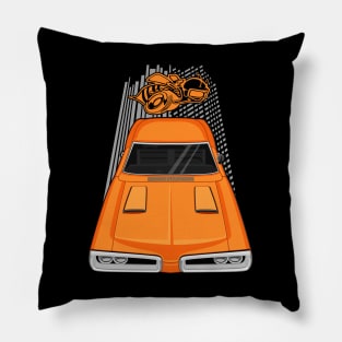 Dodge Coronet Super Bee 1970 - orange Pillow