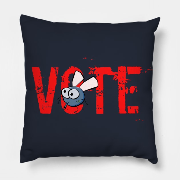 VOTE - Fly Vote Vice Presidential Election Debate Pillow by dokgo