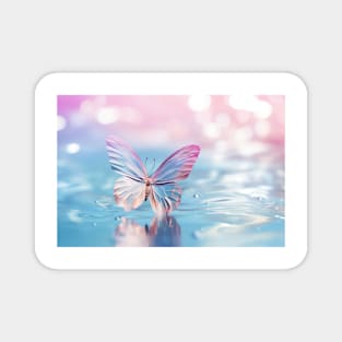 Butterfly Water Nature Serene Tranquil Magnet
