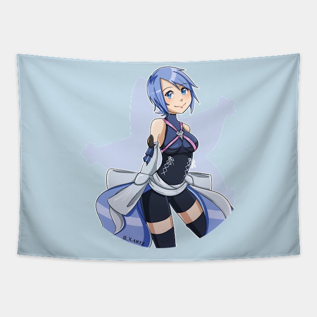 Kingdom Hearts BBS Aqua Tapestry by X.Artz_