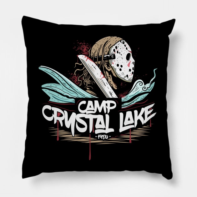 Camp Crystal Lake Pillow by Frajtgorski