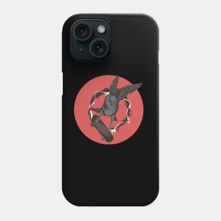 bird skate red moon, untaart Phone Case