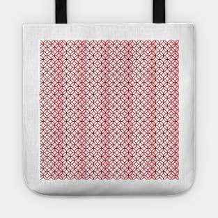 Geometric red christmas abstract pattern Tote