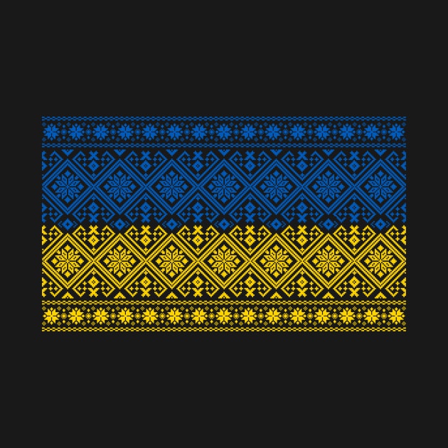 Ukrainian traditional vishivanka, Vintage Ukraine flag by g14u