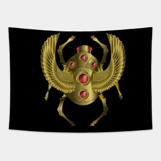 Gold Winged Beetle Tapestry