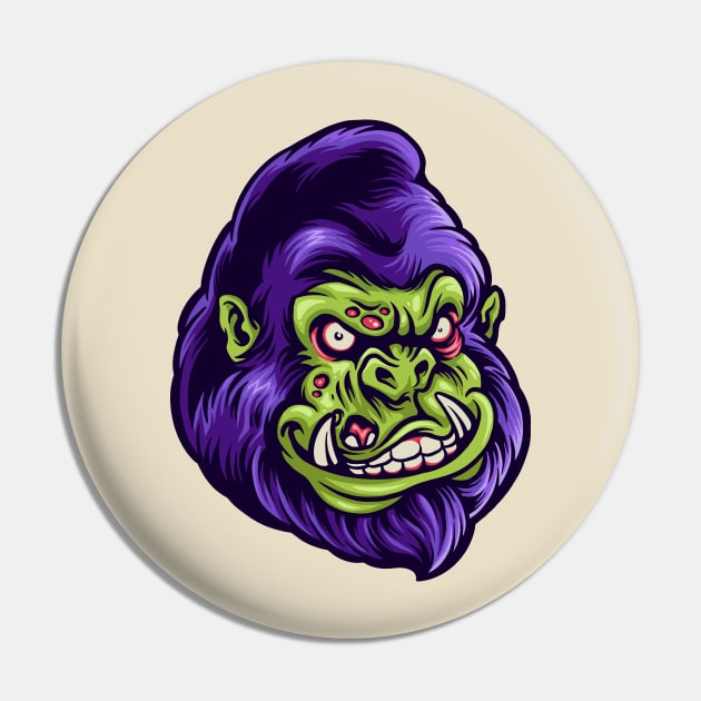 Zombie Ape Pin by Weird Banana