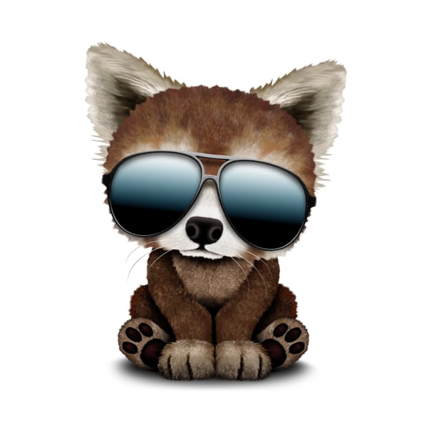 Cool Baby Red Panda Wearing Sunglasses by jeffbartels