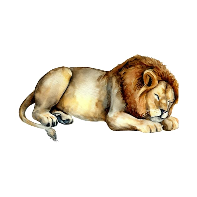 Sleeping lion by Calisi