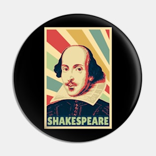 William Shakespeare Vintage Colors Pin