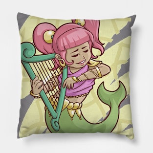 Mermaid Play Harp Pillow