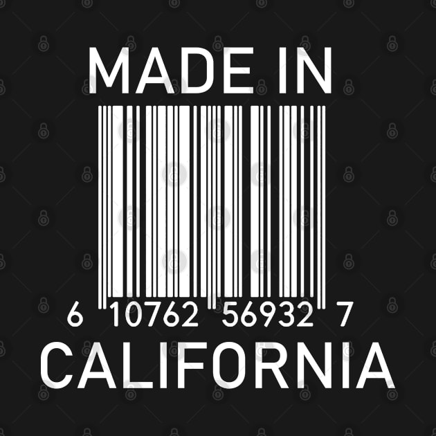 MADE IN CALIFORNIA Barcode by Metal Works