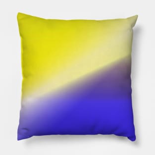 blue yellow white abstract texture Pillow