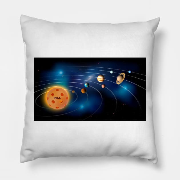 Pickleball Universe Pillow by Battlefoxx Living Earth