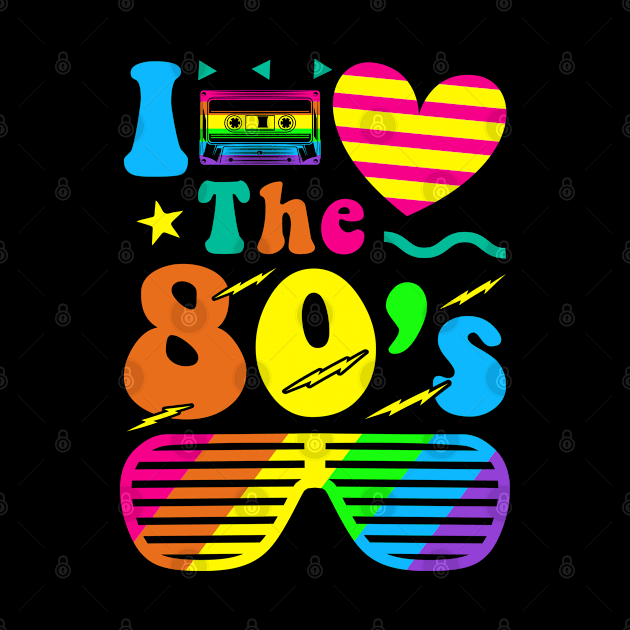 I Love The 80s Retro Vintage Style by Pop Cult Store